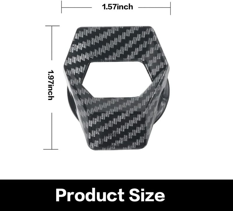 VARGTR Universal Engine Start/Stop Button Cover,Aluminum Alloy Car Power Control Trim,Push to Start Button Cover Key Protective Cover for Civic CRV XRV Challenger Charger CHR (Carbon Fiber) - Image 4